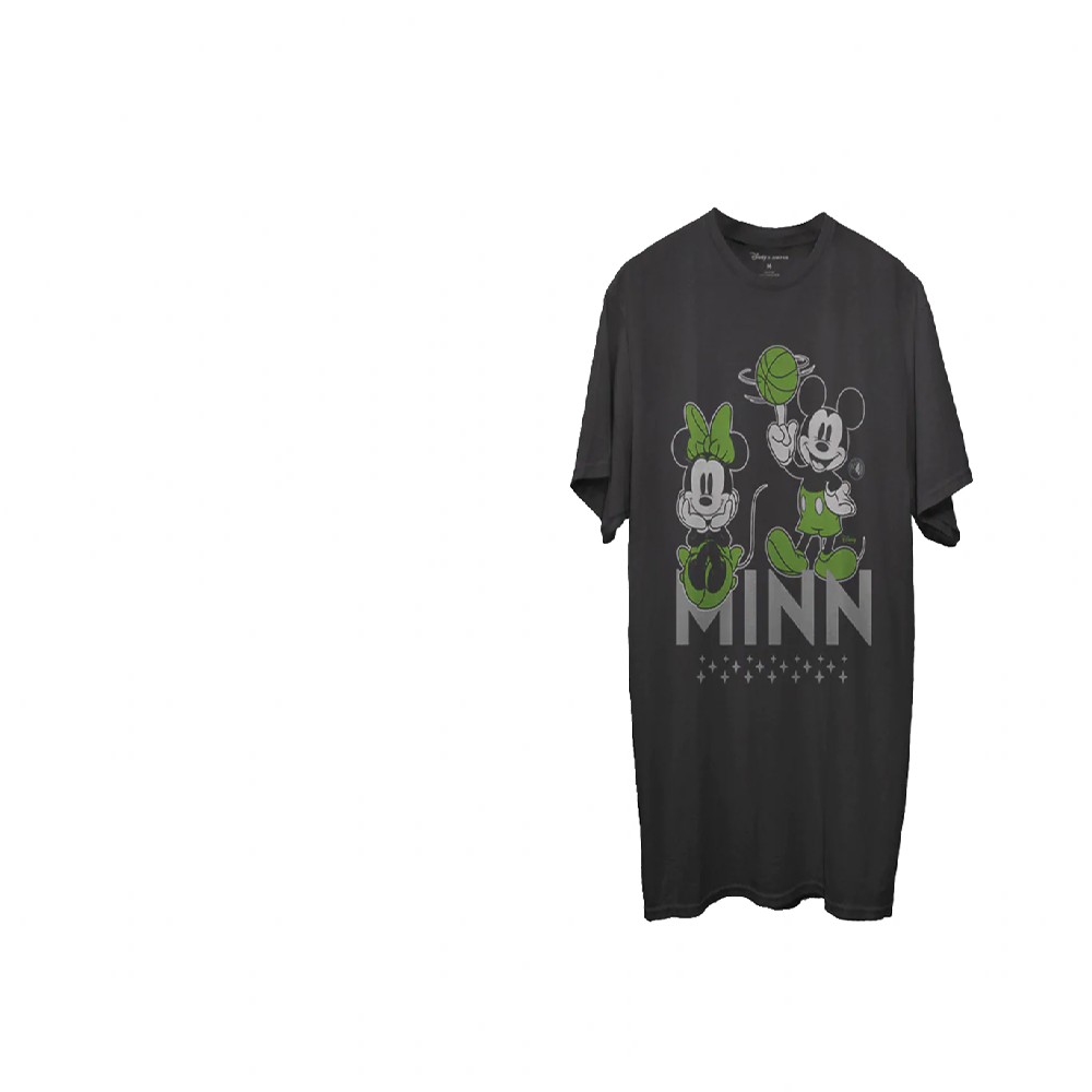Minnesota Timberwolves Black Disney Mickey Minnie Junk Food 2021 City Edition T-Shirt