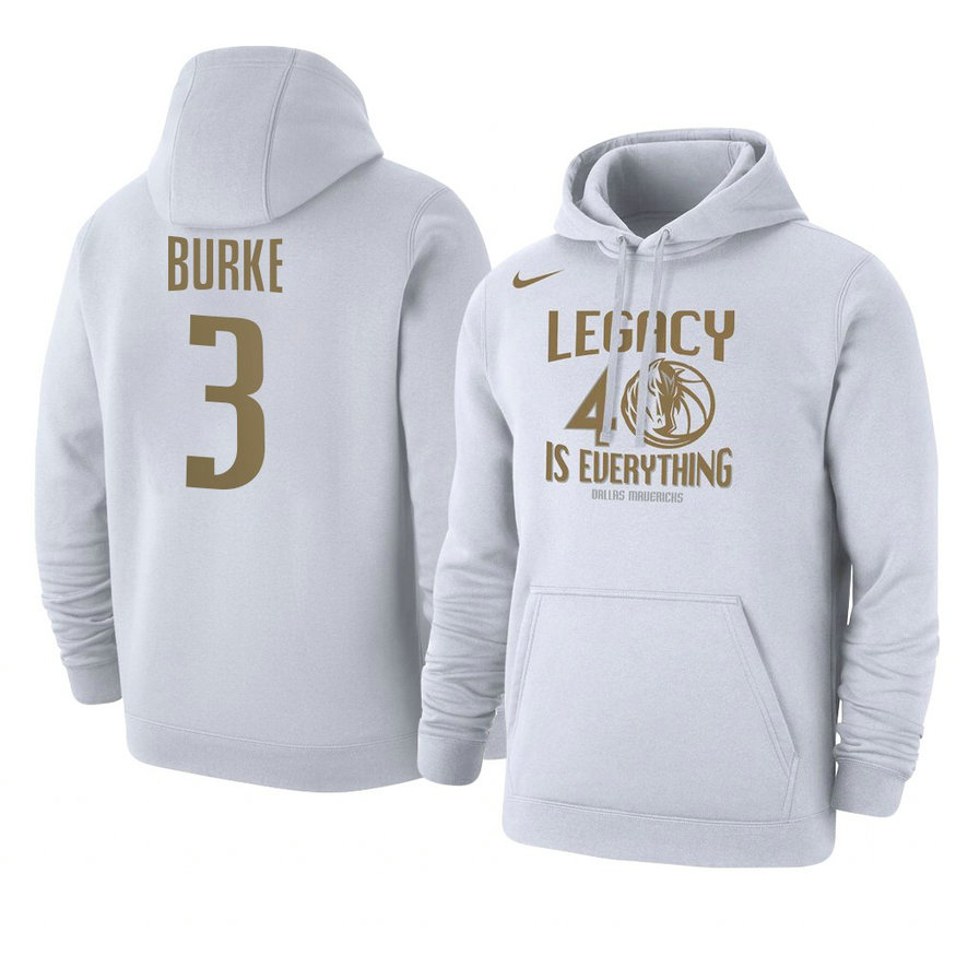 Dallas Mavericks Trey Burke 2021 City Edition Story Club Hoodie - White