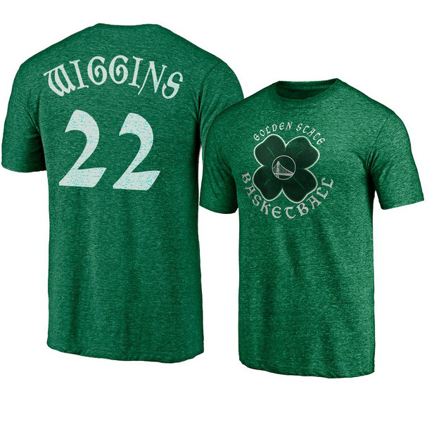 Golden State Warriors Andrew Wiggins 2021 St. Paddy's Day Celtic T-Shirt Heather Green Golden State Warriors Andrew Wiggins 2021 St. Paddy's Day Celtic T-Shirt Heather Green