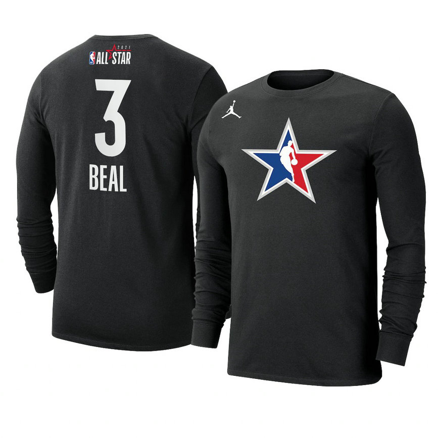 Washington Wizards Bradley Beal 2021 NBA All-Star Official Logo T-Shirt Long Sleeve Black Washington Wizards Bradley Beal 2021 NBA All-Star Official Logo T-Shirt Long Sleeve Black