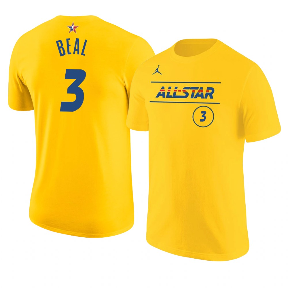 Washington Wizards Bradley Beal 2021 NBA All-Star Eastern T-Shirt Gold Washington Wizards Bradley Beal 2021 NBA All-Star Eastern T-Shirt Gold