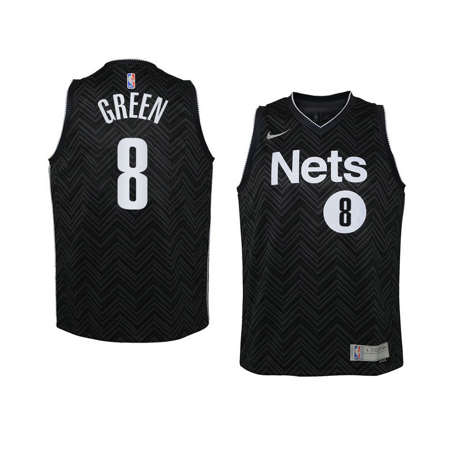Youth Brooklyn Nets Jeff Green 2021 Earned Edition Swingman Black Jersey