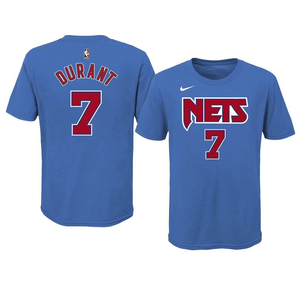 Youth Brooklyn Nets #7 Kevin Durant 2021 Hardwood Classics Big3 Blue T-Shirt Youth Brooklyn Nets #7 Kevin Durant 2021 Hardwood Classics Big3 Blue T-Shirt