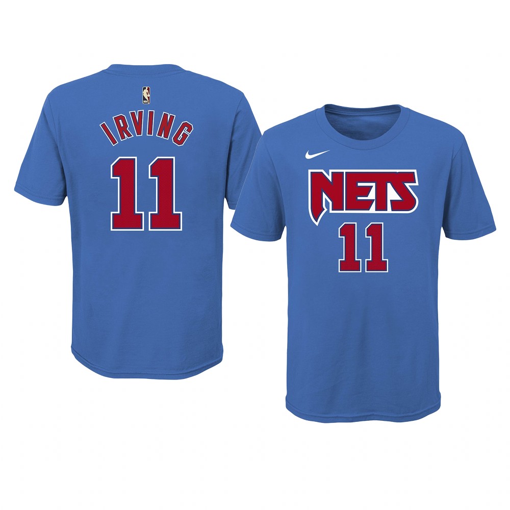Youth Brooklyn Nets #11 Kyrie Irving 2021 Hardwood Classics Big3 Blue T-Shirt Youth Brooklyn Nets #11 Kyrie Irving 2021 Hardwood Classics Big3 Blue T-Shirt