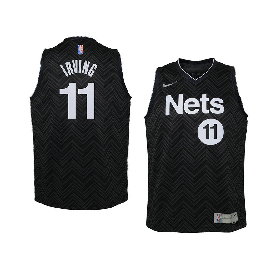 Youth Brooklyn Nets Kyrie Irving 2021 Earned Edition Swingman Black Jersey Youth Brooklyn Nets Kyrie Irving 2021 Earned Edition Swingman Black Jersey