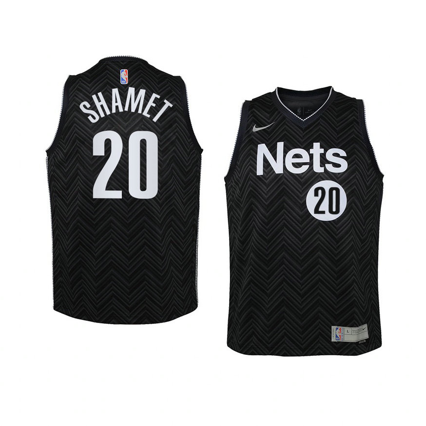 Youth Brooklyn Nets Landry Shamet 2021 Earned Edition Swingman Black Jersey Youth Brooklyn Nets Landry Shamet 2021 Earned Edition Swingman Black Jersey
