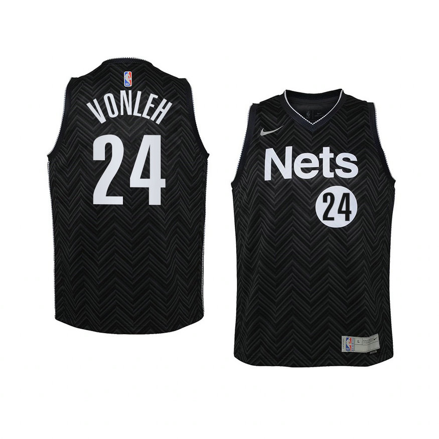 Youth Brooklyn Nets Noah Vonleh 2021 Earned Edition Swingman Black Jersey Youth Brooklyn Nets Noah Vonleh 2021 Earned Edition Swingman Black Jersey