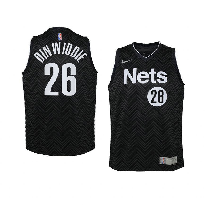 Youth Brooklyn Nets Spencer Dinwiddie 2021 Earned Edition Swingman Black Jersey Youth Brooklyn Nets Spencer Dinwiddie 2021 Earned Edition Swingman Black Jersey