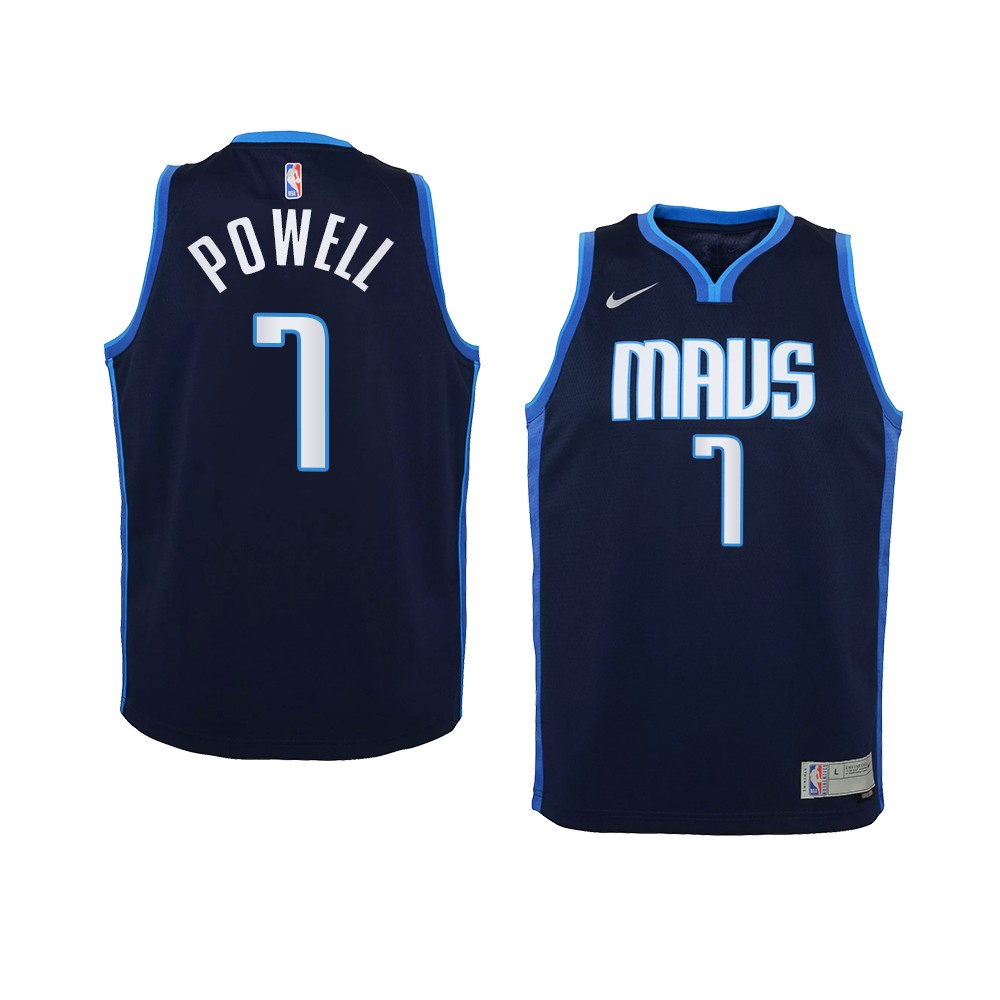 Youth Dallas Mavericks Dwight Powell 2021 Earned Edition Swingman Navy Jersey Youth Dallas Mavericks Dwight Powell 2021 Earned Edition Swingman Navy Jersey