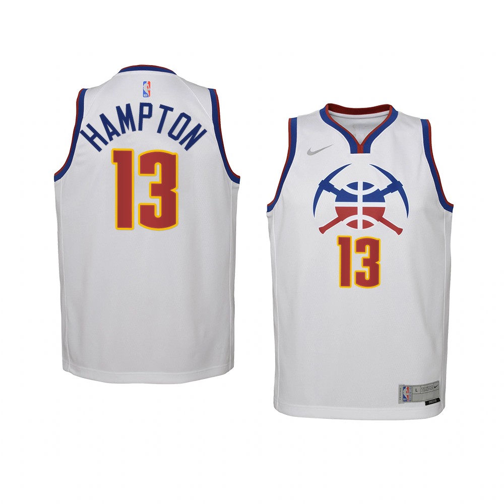 Youth Denver Nuggets R.J. Hampton Earned Edition Swingman White Jersey With 2023 NBA finals patch Youth Denver Nuggets R.J. Hampton Earned Edition Swingman White Jersey With 2023 NBA finals patch