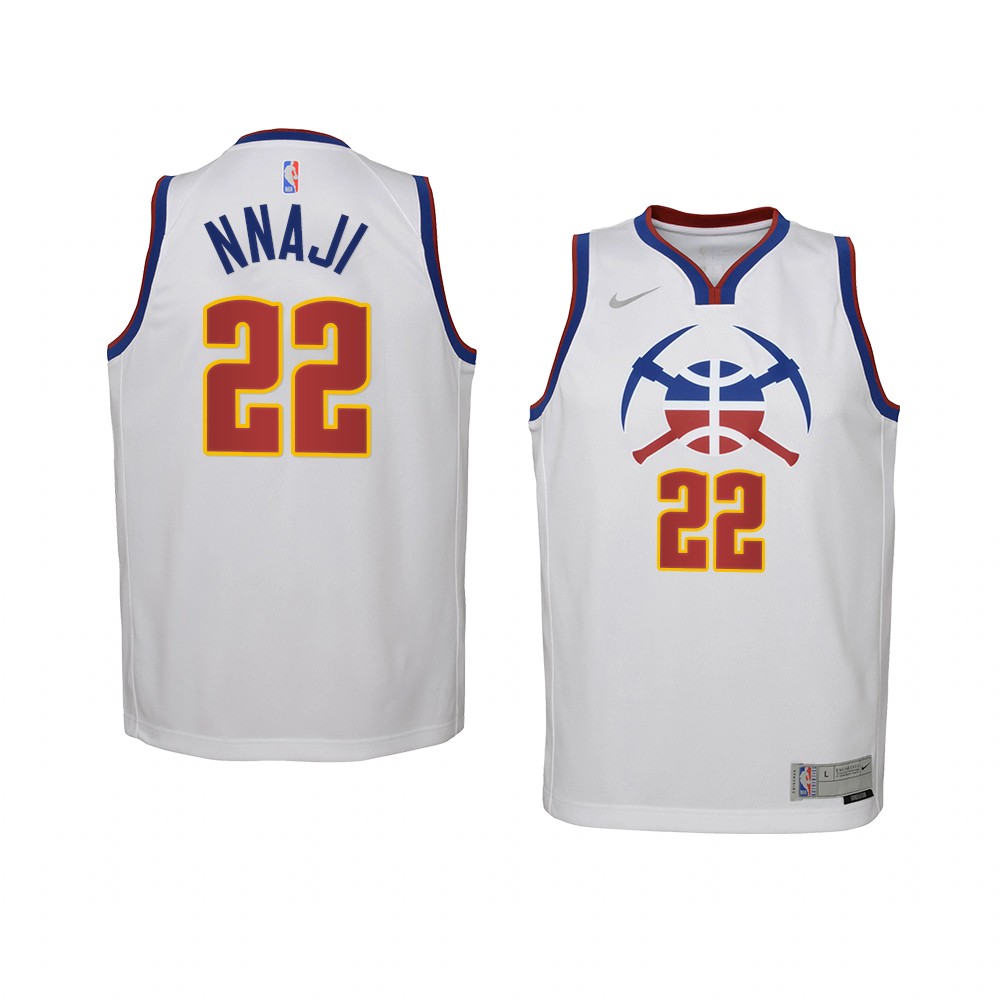 Youth Denver Nuggets Zeke Nnaji Earned Edition Swingman White Jersey With 2023 NBA finals patch Youth Denver Nuggets Zeke Nnaji Earned Edition Swingman White Jersey With 2023 NBA finals patch