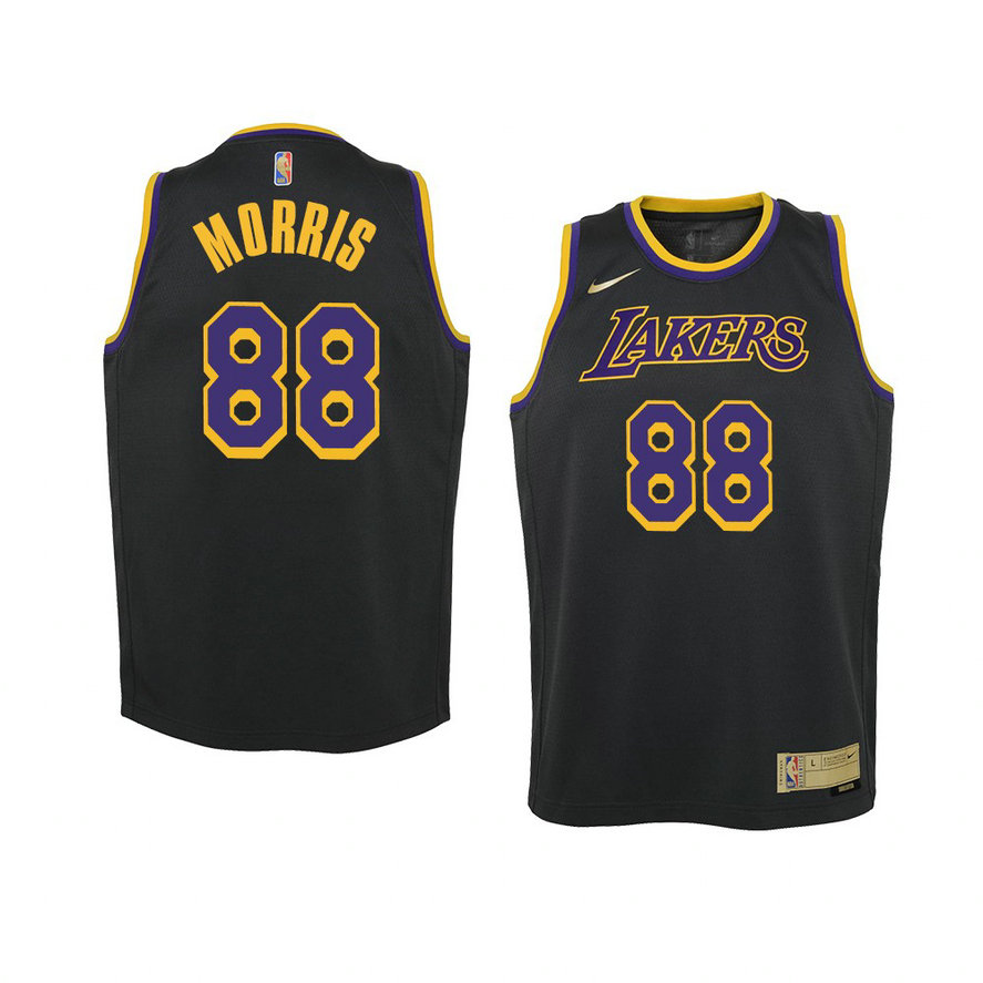 Youth Los Angeles Lakers Markieff Morris 2021 Earned Edition Swingman Black Jersey Youth Los Angeles Lakers Markieff Morris 2021 Earned Edition Swingman Black Jersey