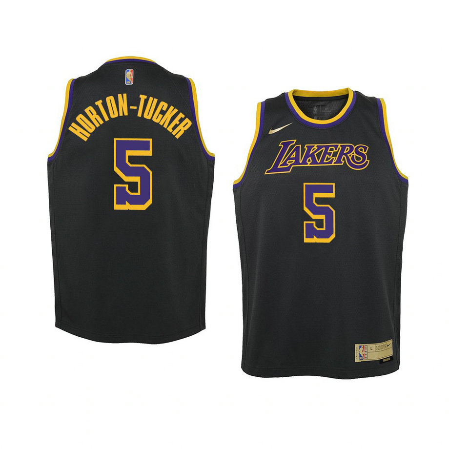 Youth Los Angeles Lakers Talen Horton-Tucker 2021 Earned Edition Swingman Black Jersey Youth Los Angeles Lakers Talen Horton-Tucker 2021 Earned Edition Swingman Black Jersey