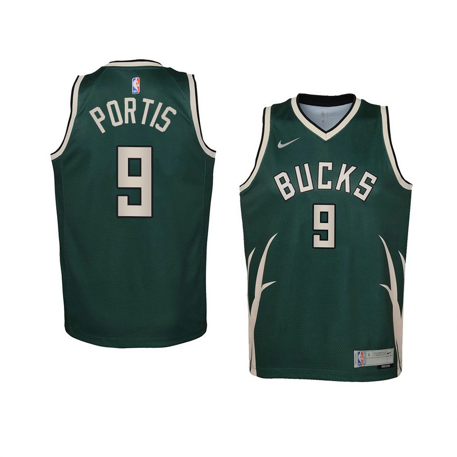Youth Milwaukee Bucks Bobby Portis 2021 Earned Edition Swingman Portis Jersey