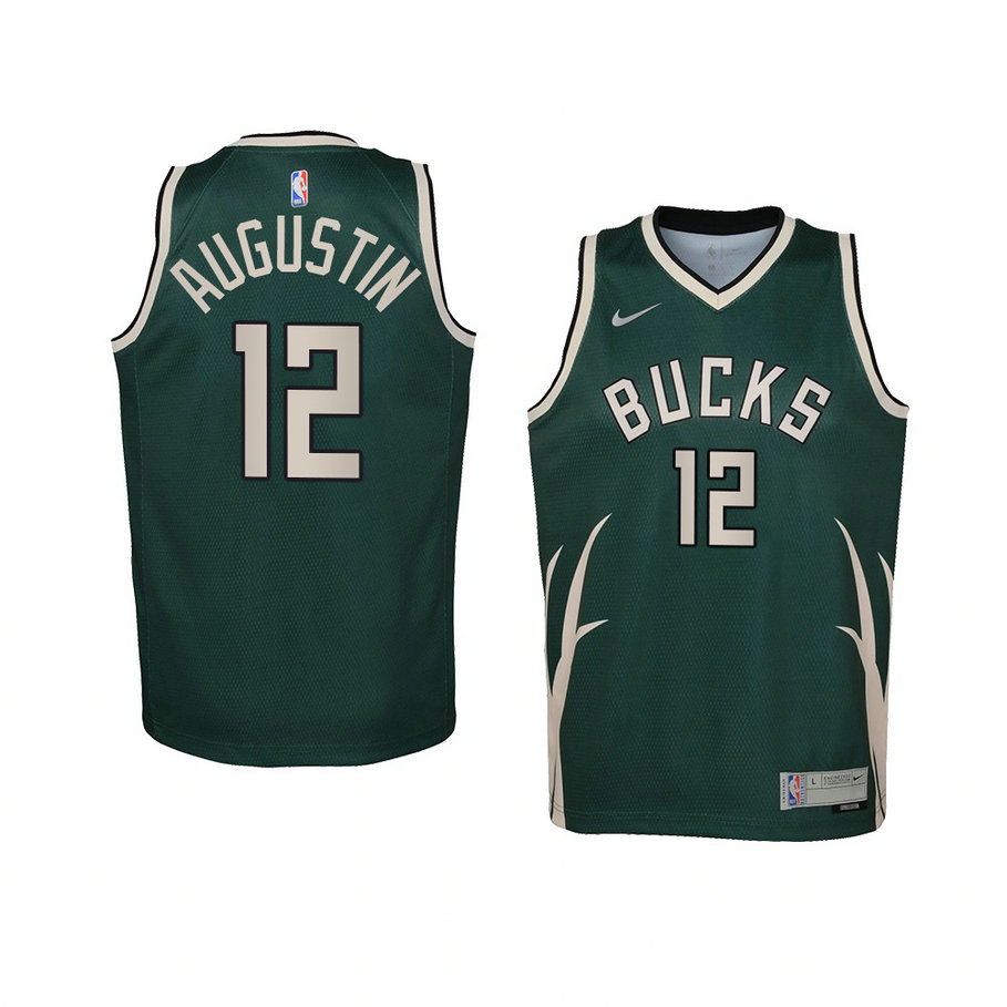 Youth Milwaukee Bucks D.J. Augustin 2021 Earned Edition Swingman Augustin Jersey
