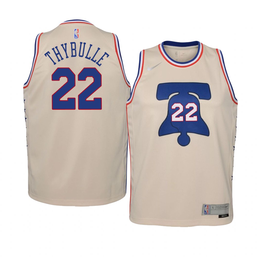 Youth Philadelphia 76ers Matisse Thybulle 2021 Earned Swingman Cream Jersey Youth Philadelphia 76ers Matisse Thybulle 2021 Earned Swingman Cream Jersey