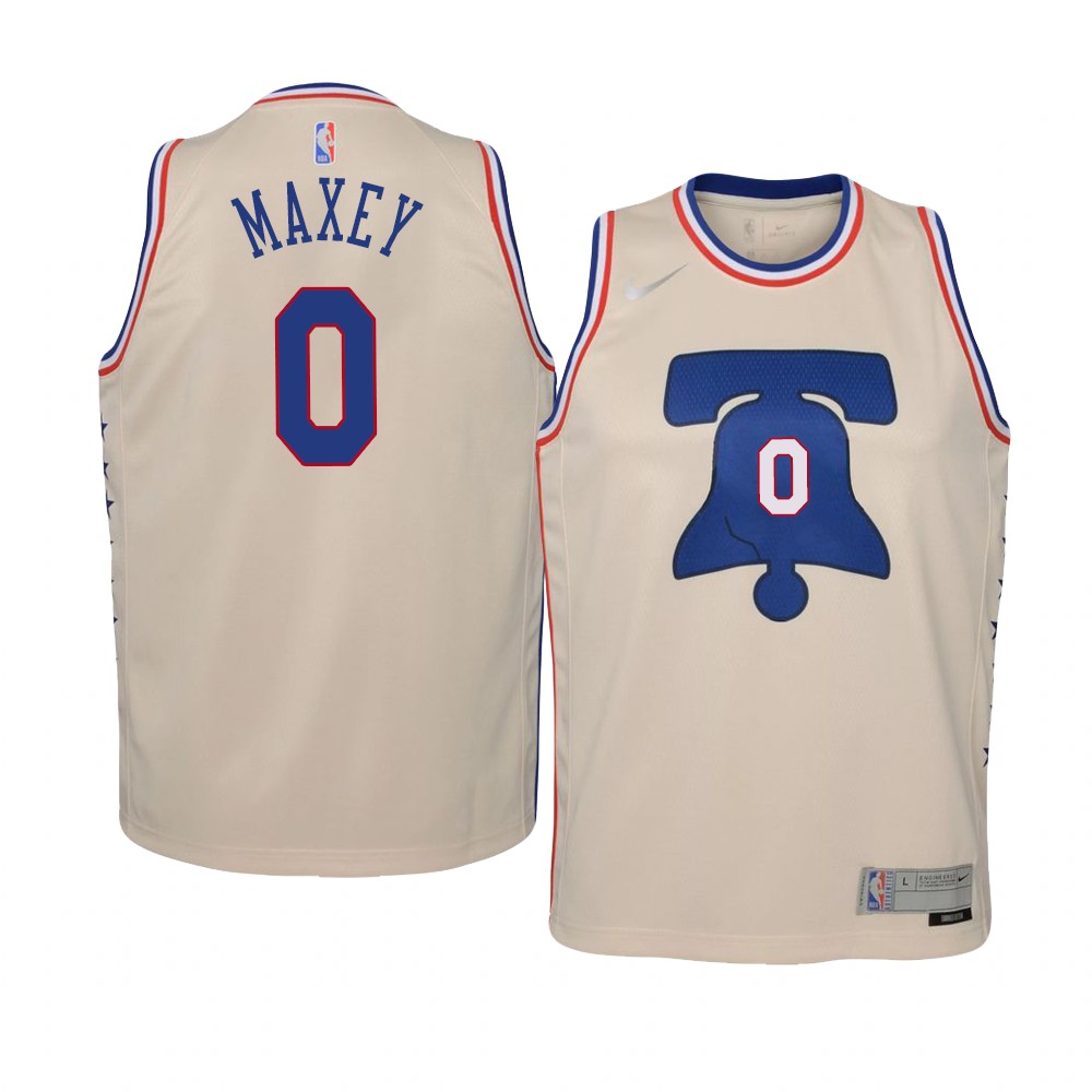 Youth Philadelphia 76ers Tyrese Maxey 2021 Earned Swingman Cream Jersey Youth Philadelphia 76ers Tyrese Maxey 2021 Earned Swingman Cream Jersey