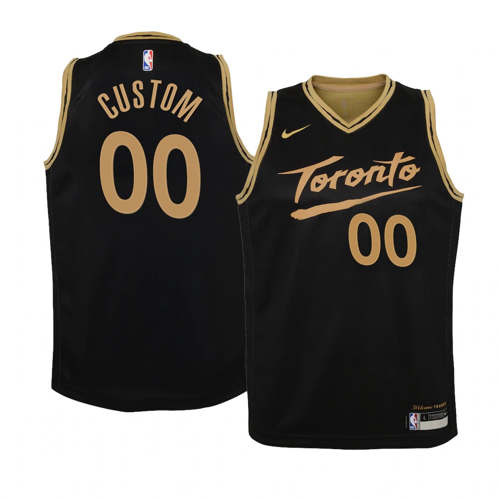 Youth Toronto Raptors Custom 2021 City Edition Swingman Black Jersey Youth Toronto Raptors Custom 2021 City Edition Swingman Black Jersey