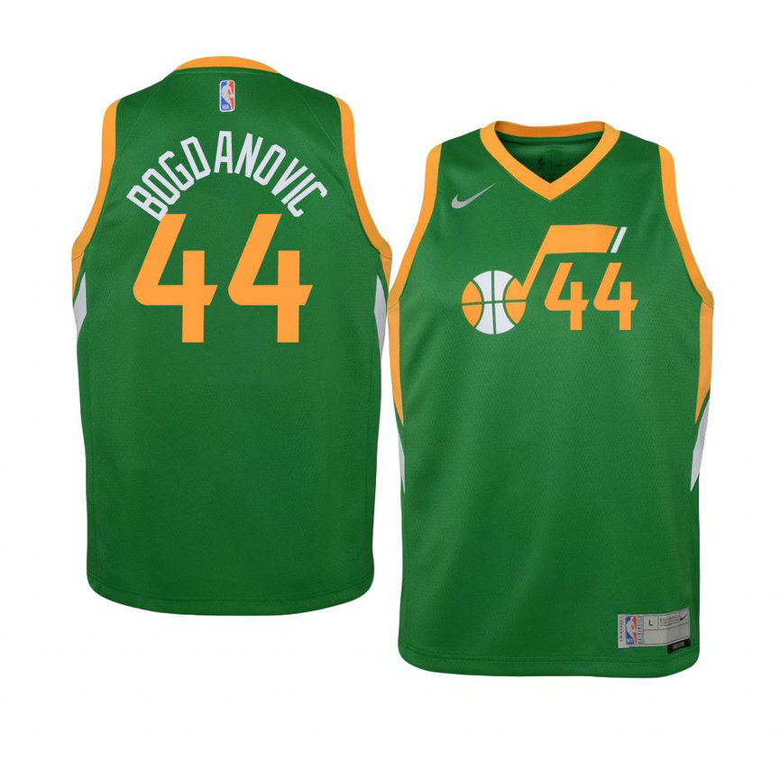 Youth Utah Jazz Bojan Bogdanovic 2021 Earned Swingman Green Jersey Youth Utah Jazz Bojan Bogdanovic 2021 Earned Swingman Green Jersey