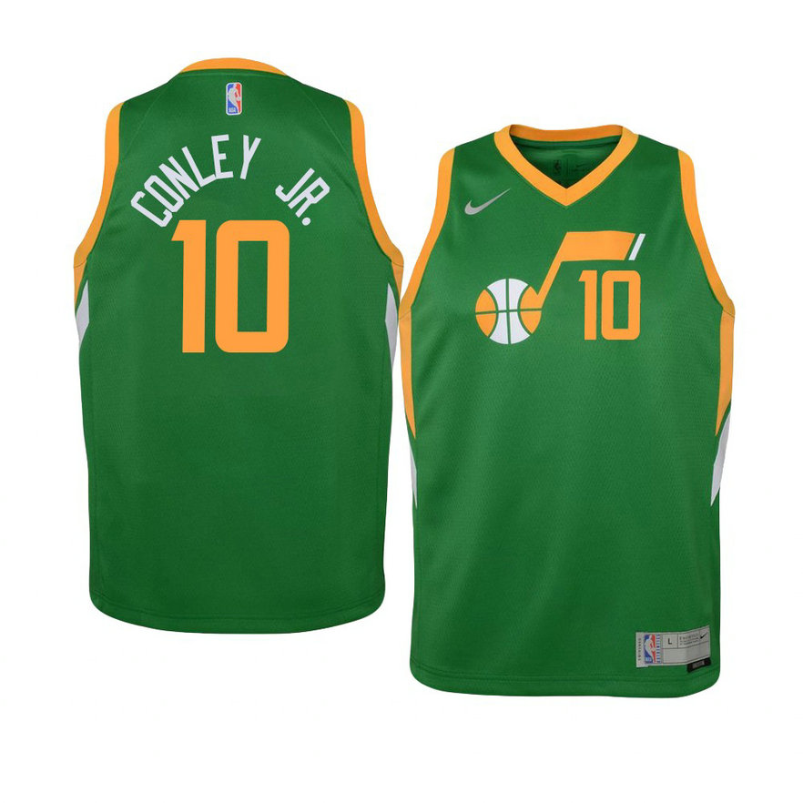 Youth Utah Jazz Mike Conley Jr. 2021 Earned Swingman Green Jersey