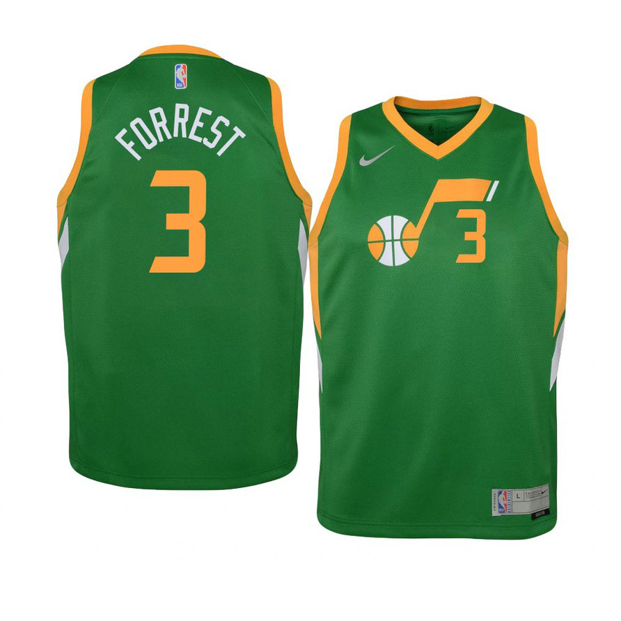 Youth Utah Jazz Trent Forrest 2021 Earned Swingman Green Jersey Youth Utah Jazz Trent Forrest 2021 Earned Swingman Green Jersey