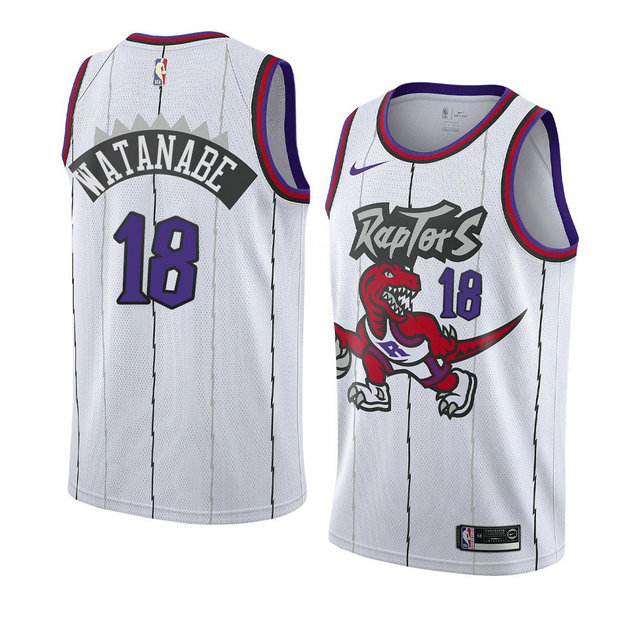Toronto Raptors Yuta Watanabe White 2021 Hardwood Classics Jersey