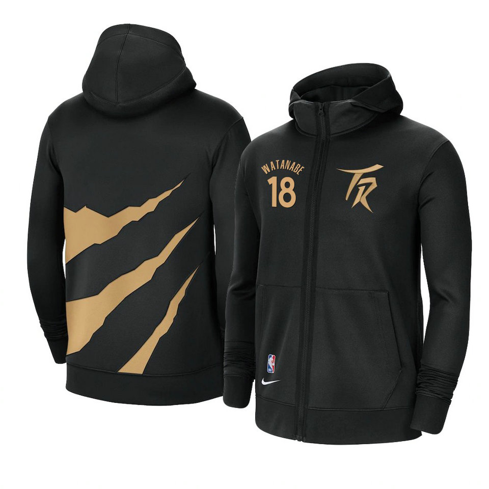 Toronto Raptors Yuta Watanabe Black 2021 City Edition Showtime Hoodie