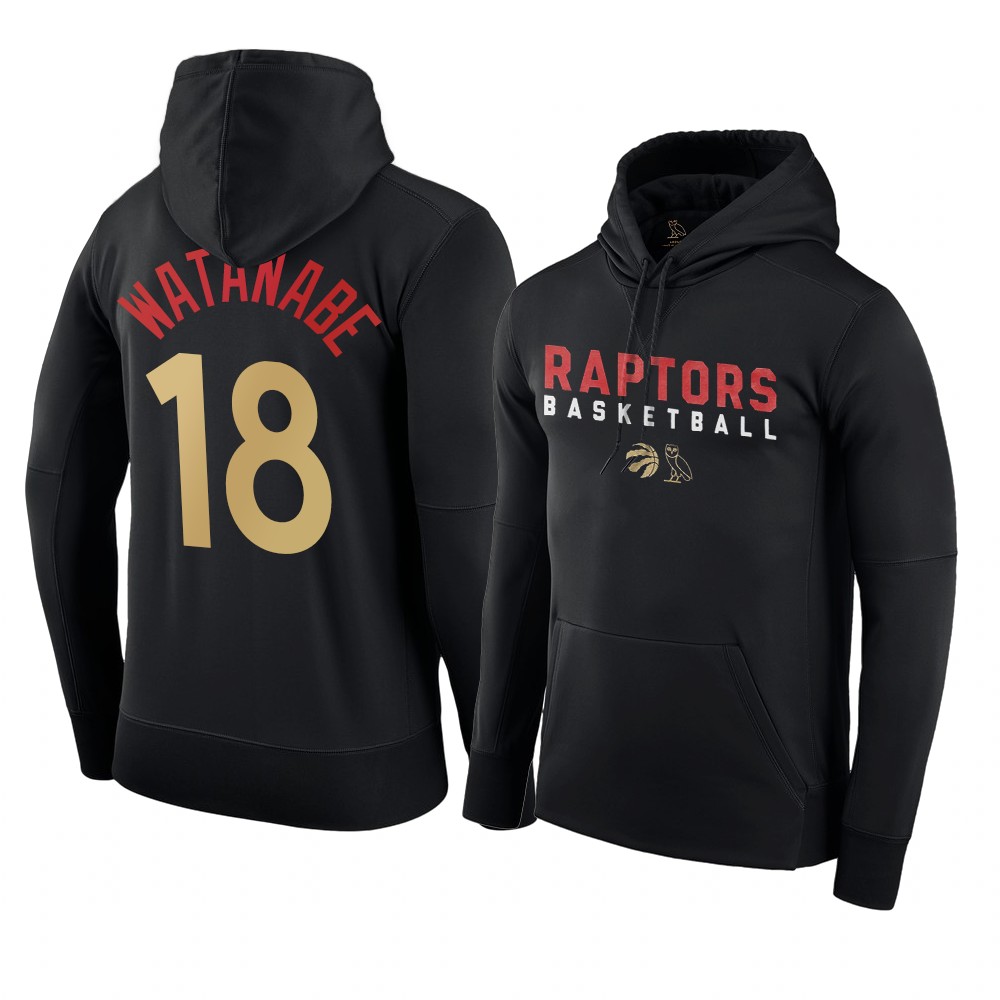 Toronto Raptors Yuta Watanabe Black 2021 OVO Drake Pre-Game Hoodie
