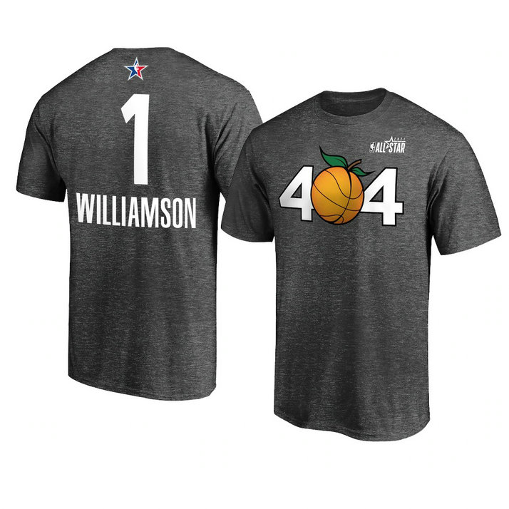 New Orleans Pelicans Zion Williamson Native 2021 NBA All-Star Game T-Shirt Charcoal