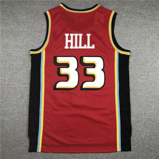 Grant Hill 33 Detroit Pistons 1990s Vintage Red Jersey Grant Hill 33 Detroit Pistons 1990s Vintage Red Jersey