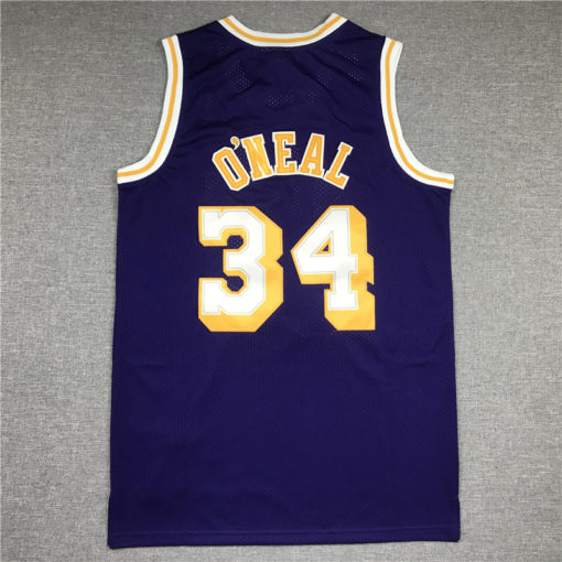 Shaquille O'Neal 34 Los Angeles Lakers 1996-97 M&N Purple Swingman Jersey Shaquille O'Neal 34 Los Angeles Lakers 1996-97 M&N Purple Swingman Jersey