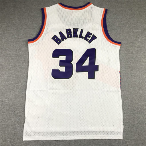Charles Barkley 34 Phoenix Suns M&N White Home Throwback Jersey Charles Barkley 34 Phoenix Suns M&N White Home Throwback Jersey