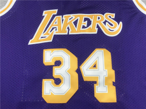 Shaquille O'Neal 34 Los Angeles Lakers 1996-97 M&N Purple Swingman Jersey Shaquille O'Neal 34 Los Angeles Lakers 1996-97 M&N Purple Swingman Jersey