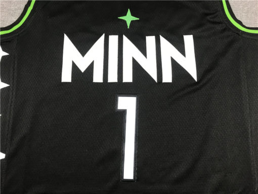 Anthony Edwards 1 Minnesota Timberwolves 2021 Black City Edition Swingman Jersey Anthony Edwards 1 Minnesota Timberwolves 2021 Black City Edition Swingman Jersey