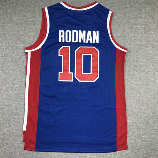 Dennis Rodman 10 Detroit Pistons Royal 1988-89 Hardwood Classics Jersey Dennis Rodman 10 Detroit Pistons Royal 1988-89 Hardwood Classics Jersey