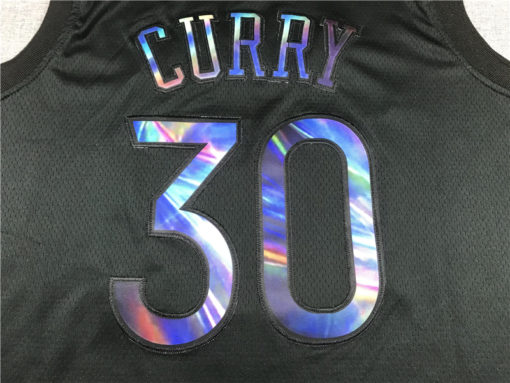 Stephen Curry 30 Golden State Warriors Iridescent Black 2021 HWC Jersey Stephen Curry 30 Golden State Warriors Iridescent Black 2021 HWC Jersey