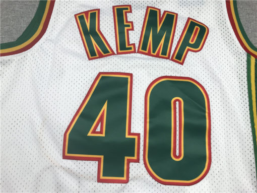 Shawn Kemp 40 Seattle SuperSonics White 1995-96 Hardwood Classics Jersey Shawn Kemp 40 Seattle SuperSonics White 1995-96 Hardwood Classics Jersey