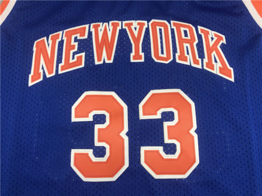 Patrick Ewing 33 New York Knicks Swingman Throwback Blue Jersey Patrick Ewing 33 New York Knicks Swingman Throwback Blue Jersey