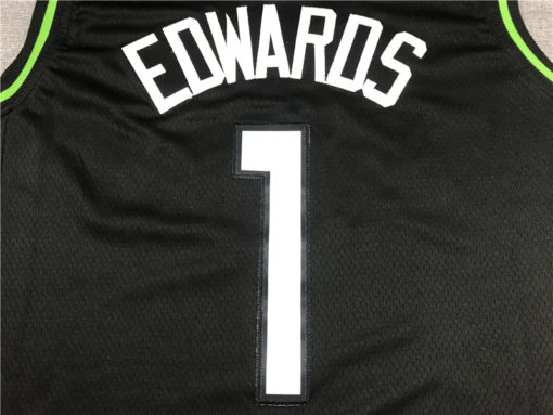 Anthony Edwards 1 Minnesota Timberwolves 2021 Black City Edition Swingman Jersey Anthony Edwards 1 Minnesota Timberwolves 2021 Black City Edition Swingman Jersey