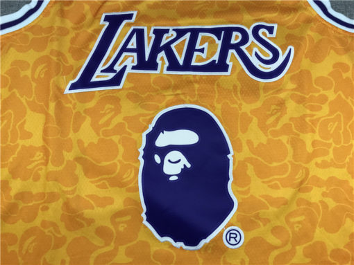 Kobe Bryant 24 BAPE Los Angeles Lakers Yellow ABC Swingman Jersey Kobe Bryant 24 BAPE Los Angeles Lakers Yellow ABC Swingman Jersey