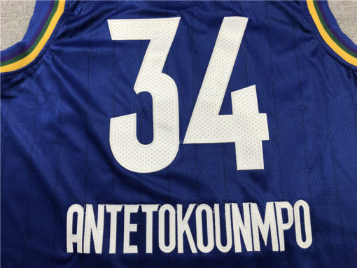 Giannis Antetokounmpo 34 Bucks Blue 2020 All-Star Game Eastern Jersey Giannis Antetokounmpo 34 Bucks Blue 2020 All-Star Game Eastern Jersey