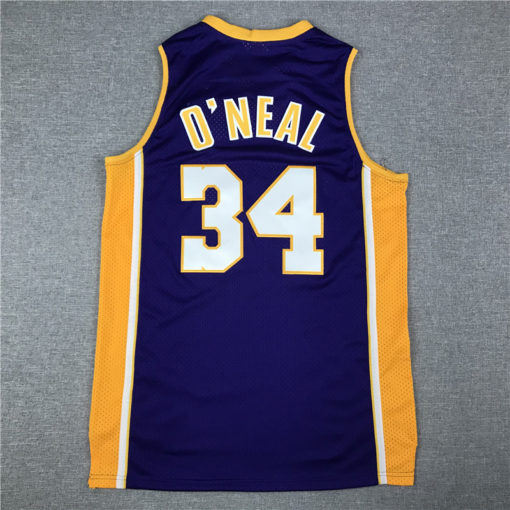 Shaquille O'Neal 34 Los Angeles Lakers 1999-20 Purple Retro Jersey Shaquille O'Neal 34 Los Angeles Lakers 1999-20 Purple Retro Jersey