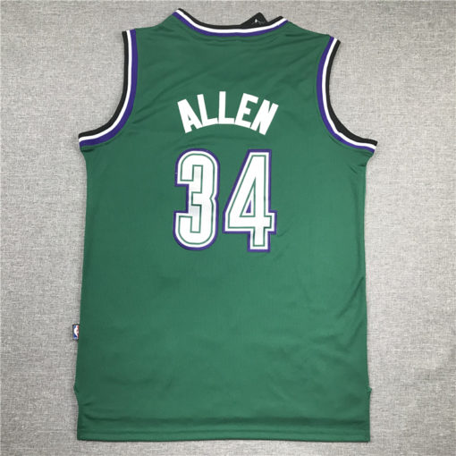 Ray Allen 34 Milwaukee Bucks 1996-97 Green Jersey Ray Allen 34 Milwaukee Bucks 1996-97 Green Jersey