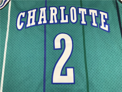 Larry Johnson 2 Charlotte Hornets M&N 92-93 Swingman Teal Jersey Larry Johnson 2 Charlotte Hornets M&N 92-93 Swingman Teal Jersey