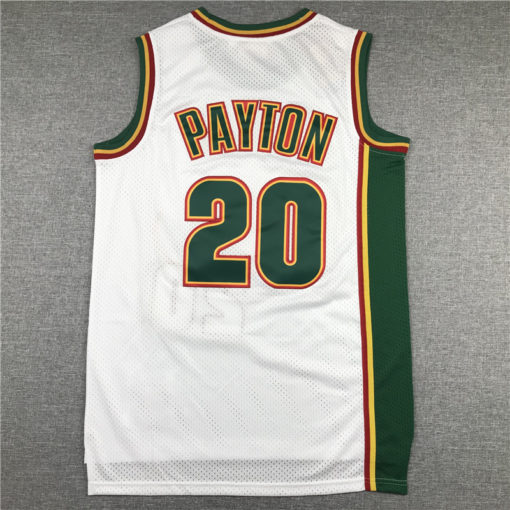 Gary Payton 20 Seattle Supersonics 95-96 White Throwback Jersey Gary Payton 20 Seattle Supersonics 95-96 White Throwback Jersey