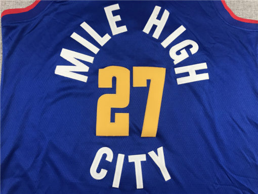Jamal Murray 27 Denver Nuggets 2021 Blue Statement Jersey Jamal Murray 27 Denver Nuggets 2021 Blue Statement Jersey