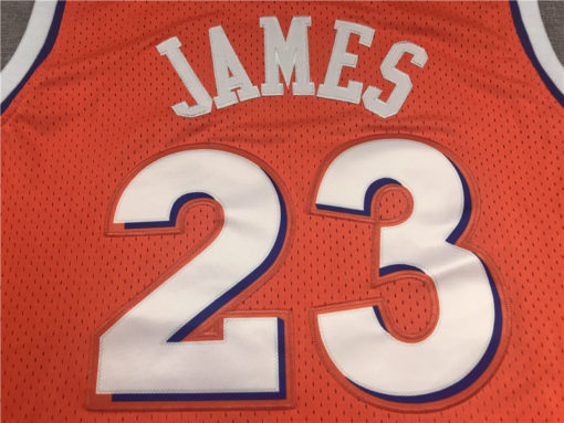 LeBron James 23 Cleveland Cavaliers Orange Hardwood Classics Swingman Jersey LeBron James 23 Cleveland Cavaliers Orange Hardwood Classics Swingman Jersey
