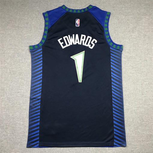 Anthony Edwards 1 Minnesota Timberwolves 2021-22 Blue Navy City Edition Swingman Jersey Anthony Edwards 1 Minnesota Timberwolves 2021-22 Blue Navy City Edition Swingman Jersey