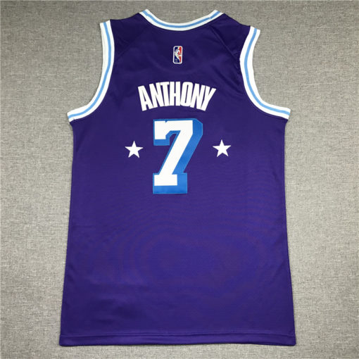 Carmelo Anthony 7 Los Angeles Lakers 2021-22 City Edition Purple Swingman Jersey Carmelo Anthony 7 Los Angeles Lakers 2021-22 City Edition Purple Swingman Jersey
