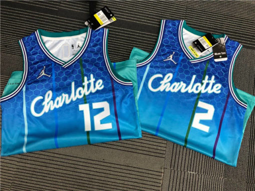 Lamelo Ball #2 Charlotte Hornets 2021-22 Blue City Edition Jersey Lamelo Ball #2 Charlotte Hornets 2021-22 Blue City Edition Jersey